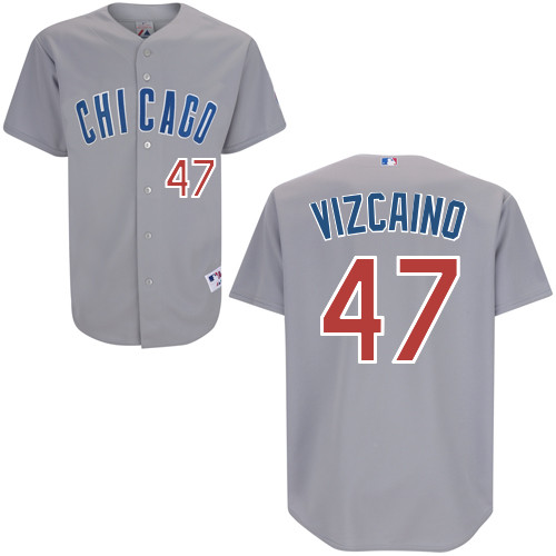 Arodys Vizcaino #47 MLB Jersey-Chicago Cubs Men's Authentic Road Gray Baseball Jersey